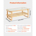 Miniatyrbillede 7 af 11: Rattan Sofabord Rektangulær 2-Tiers, Stilfuldt Design til Stue, Holdbart og Funktionelt, Perfekt til Indretning.