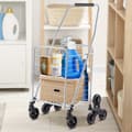 Miniatyrbillede 8 af 11: Foldbar Trappeklatrevogn til Indkøb, 45L, med Trappeklatrehjul, Letvægt, Ideel til Supermarked og Dagligvarer.