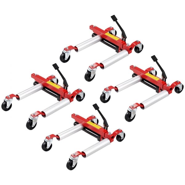 Wheel Dolly 1500 Lbs, Heavy Duty Bilpositioneringssystem, Dæk Billøfter 4 Pakke, Stabil og Holdbar.