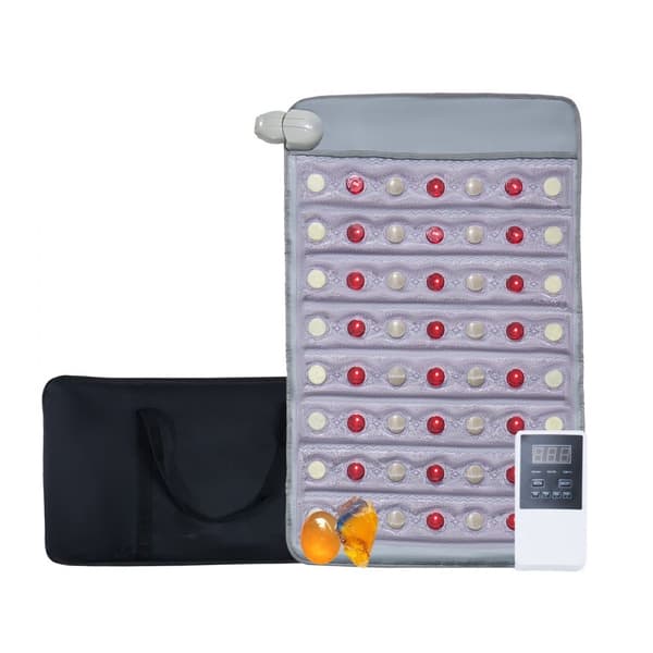 Jade & Tourmaline Infrarød Varmepude, Justerbar Temperatur 40-70℃, Lindre Smerter, Perfekt til Afslapning & Temperaturregulering.