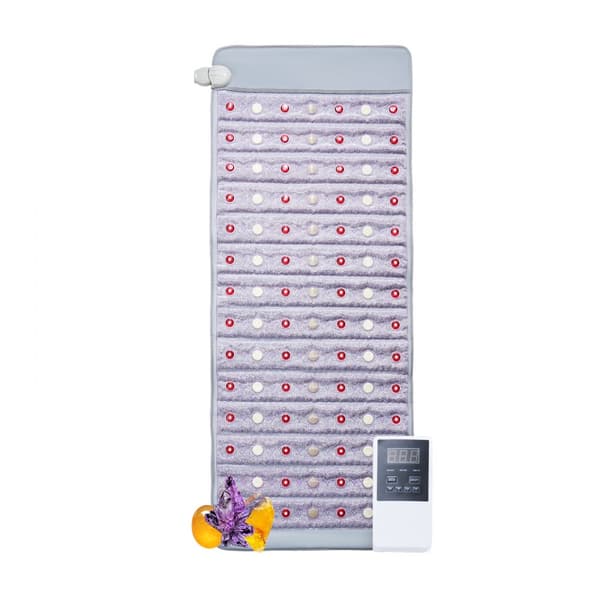 Far Infrarød Varmepude 60x24 i Ametyst, 103-159℉ Temperatur, Smertebehandling, Hurtig Opvarmning, Ergonomisk Design.