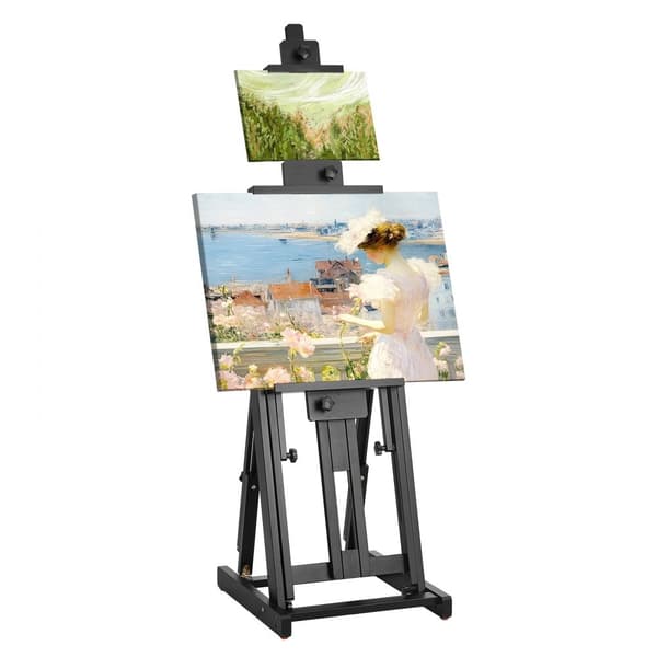 Studio H-Kehysteline, Maalausteline Canvas-taideteoksille, jopa 77, Beechwood-taiteilijoille, kestävä ja säädettävä