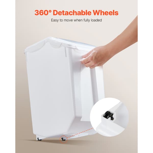 4,5 Gallon/20L x 2 Stor Ingrediensopbevaringsbeholder, Lufttæt Køkkenmelbeholder, Holdbar Plast, Effektiv Opbevaring.