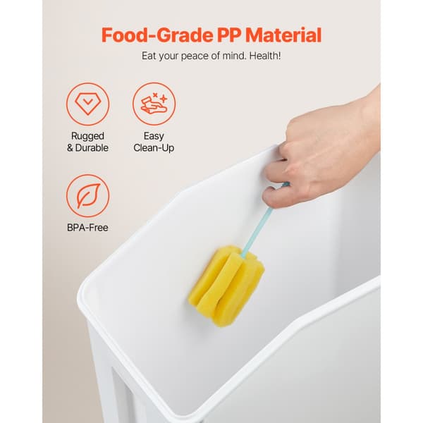 Ingrediensförvaringsbehållare 15Lx2 + 20Lx2, lufttät köksmjölkorg, hållbar design, matsäkerhet, effektiv organization