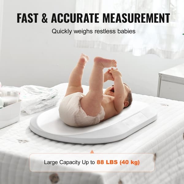 Smart Bluetooth Babyvåg 88LBS, digital avläsning, måttband, noggrann, lätt att använda, idealisk för hemmet, perfekt för nyfödda
