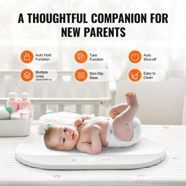 Smart Bluetooth Babyvåg 88LBS, digital avläsning, måttband, noggrann, lätt att använda, idealisk för hemmet, perfekt för nyfödda