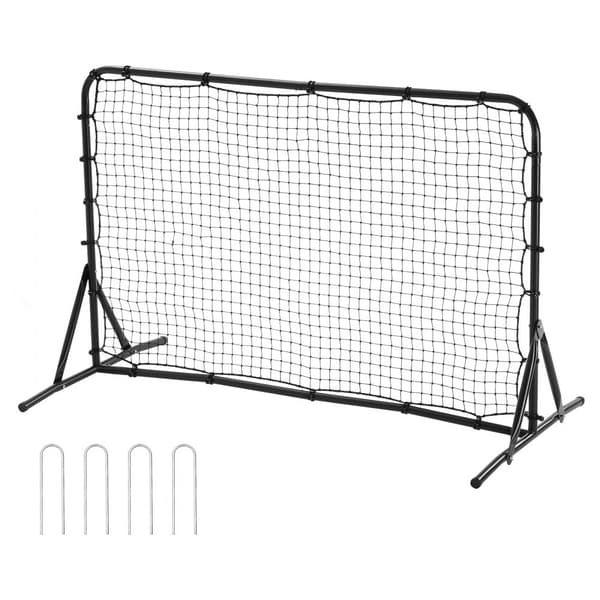 6x4FT fodbold rebound træner, dobbeltsidet net, træningsudstyr til fodbold, forbedr skud og afleveringer, hold dig i form.
