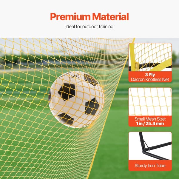 Bärbar Fotboll Rebounder 7x7FT, Tränarnät med Väska, Effektiv Fotbollsträning för Hemma eller På Resan
