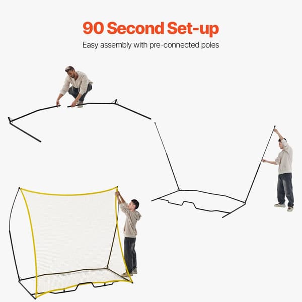 Bärbar Fotboll Rebounder 7x7FT, Tränarnät med Väska, Effektiv Fotbollsträning för Hemma eller På Resan