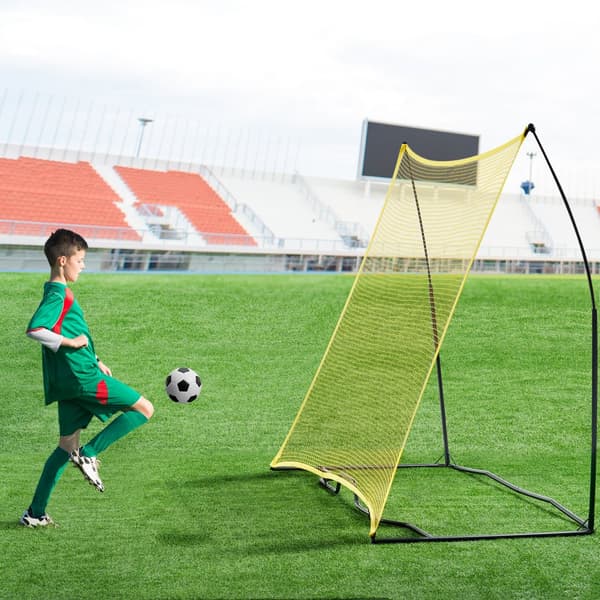 Bärbar Fotboll Rebounder 7x7FT, Tränarnät med Väska, Effektiv Fotbollsträning för Hemma eller På Resan