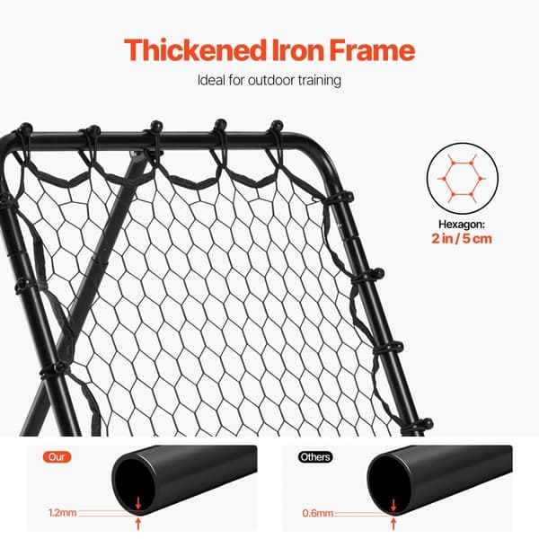 Fotbollsrebounder-nät 34x34, Kick-back, Bärbar träning, Effektiv träning, Perfekt present för fotbollsspelare, Lätt att transportera