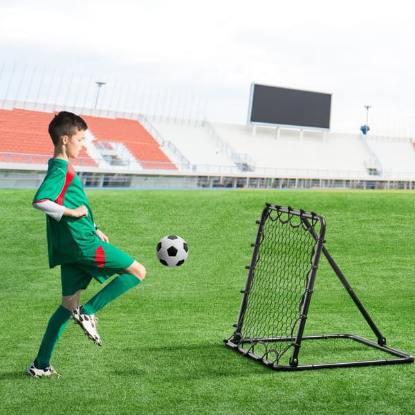 Fotbollsrebounder-nät 34x34, Kick-back, Bärbar träning, Effektiv träning, Perfekt present för fotbollsspelare, Lätt att transportera