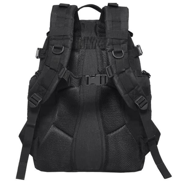 Taktinen Reppu 25L, Sotilaallinen Molle-reppu, Säädettävä Sponge Pad, Musta