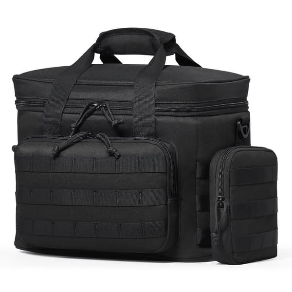 Køletaske 20L, Isoleret Madtaske med Molle Design, Aftagelige Opbevaringstasker, Holdbar og Praktisk til Udendørs Aktivitet.