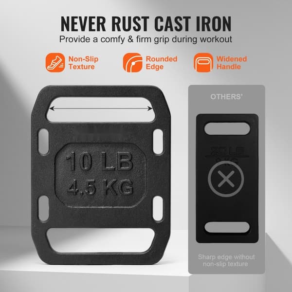 Støbejerns Ruckvægte 10LB med Håndtag, Ideelle til Rucking, Vægtsystem til Træning, Holdbar Design.