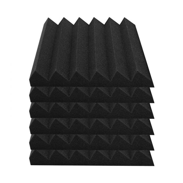 Akustiska skumpaneler 24-pack, 12x12x2 cm, ljudisolering, snabb installation, ljudabsorption för hem och kontor