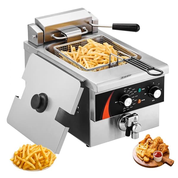 3000W Sähköfriteerauslaite, 5,9L Teräksinen, 200°C, Maksimaalinen Teho ja Käyttömukavuus