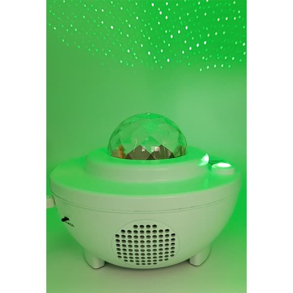 Star-projektori Bluetooth-kaiuttimella, LED Star -näyttö, valkoinen