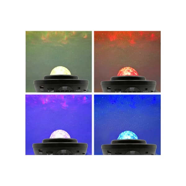 Star Projector med Bluetooth-högtalare, LED Star Display, Svart