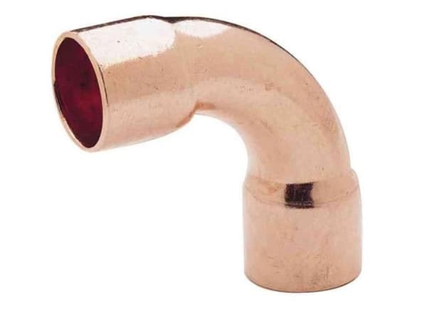Böj 90° lång m/mantel/mantel 3/8''