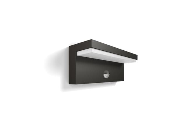 Philips 8720169257399, Väggbelysning för utomhusbruk, Antracit, Gjuten aluminium, IP44, Trädgård, Terass, I