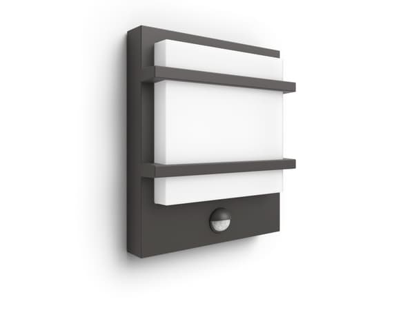 Philips 8720169263734, Väggbelysning för utomhusbruk, Antracit, Gjuten aluminium, IP44, Fasad, Trädgård, Terass, II