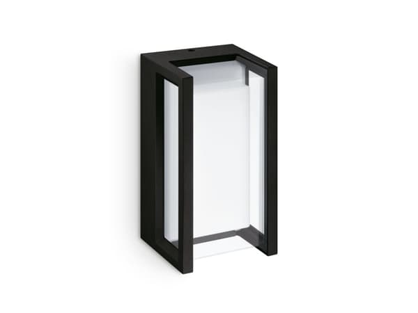 Philips 8720169266711, Väggbelysning för utomhusbruk, Svart, Gjuten aluminium, IP44, Fasad, Trädgård, Terass, I