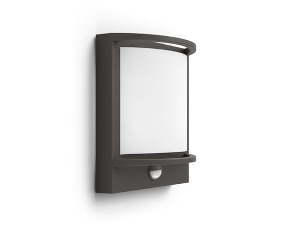 Philips 8720169263710, Väggbelysning för utomhusbruk, Antracit, Gjuten aluminium, IP44, Fasad, Trädgård, Terass, II