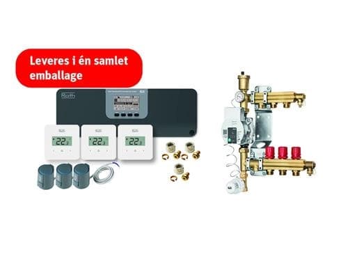 Roth täydellinen lattialämmityspaketti Grab and go 230V 3 osastoa