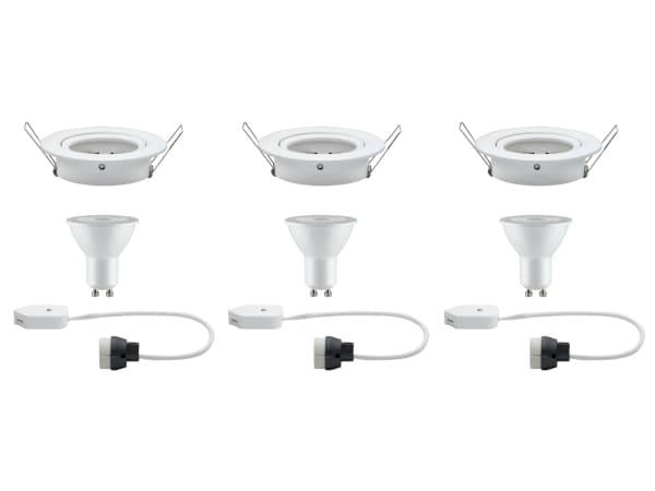 Paulmann -3651, Syvennysspottivalo, GU10, 1 lamppu(a), LED, 460 lm, Valkoinen