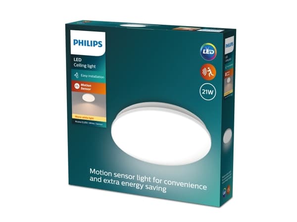 Philips Taklampe, 21 W, 1 ampuller, LED, IP20, Hvit