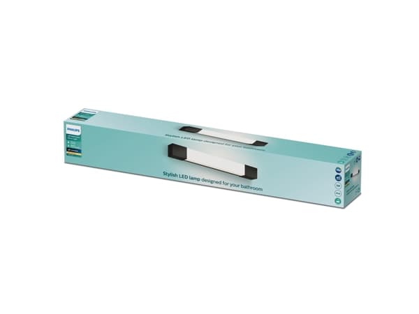 Philips 8720169300255, Overflatebehandlet, 2700 K, IP44, Sort, Hvit