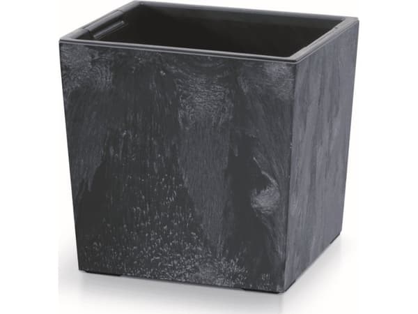 Hagekrukke med innsats Urbi Square Low Beton Effect 29,5 x 29,5 x 29 cm antrasitt PROSPERPLAST