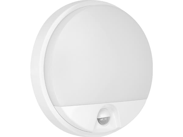 Väggarmatur Orno AGAT LED 10W, trädgårdsarmatur med 140° rörelsesensor, 800lm, IP54, 4000K, vit