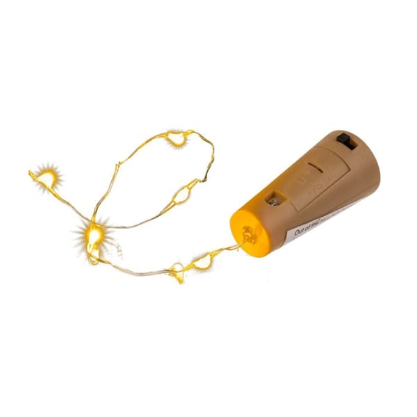 Flasklock ljus med 5 varm vit LED (inklusive