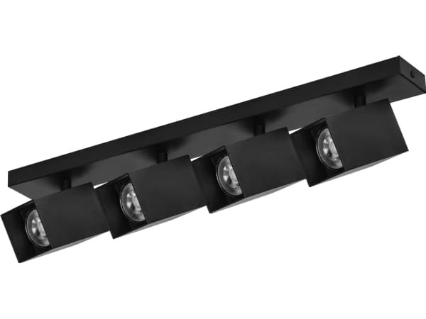 Hengelampe Orno KUBAR SP 4, vegg- og taklampe, 4xGU10, IP20, sort