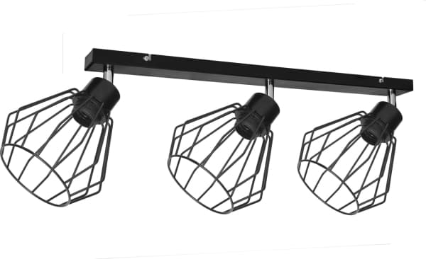 Hengelampe Orno PINO vegg- og taklampe. effekt maks. 3x60W, E27, sort, stripe