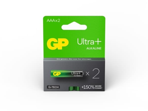 GP Alkaliparisto, AAA (LR03), AAA, 1.5V, GP, läpipainopakkaus, 2-pack, Ultra Plus