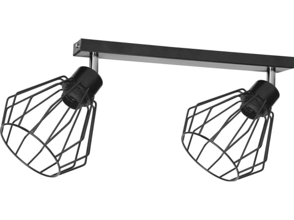 Hengelampe Orno PINO vegg- og taklampe, effekt maks. 2x60W, E27, sort, stripe