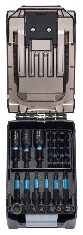 mAKITA E-22850 31-delars sats med vridbara bits och borrkronor