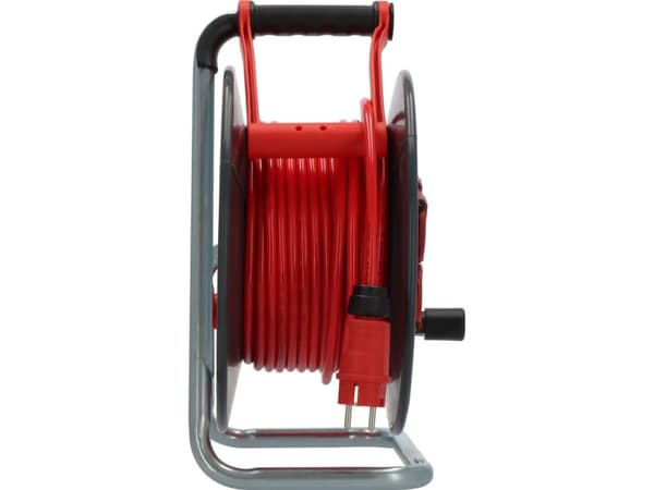 Brennenstuhl 9191330210, Svart, Röd, Vit, Stål, 4 AC-utgångar, 33 m, IP44, 305 mm