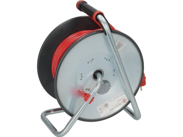 Brennenstuhl 9191330210, Svart, Röd, Vit, Stål, 4 AC-utgångar, 33 m, IP44, 305 mm