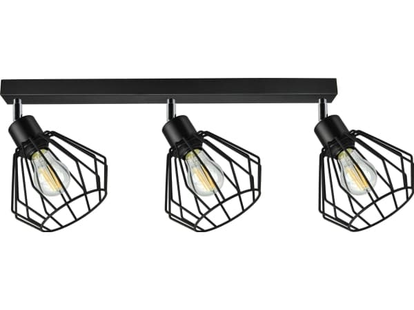 Hengelampe Orno WAYA vegglampe, effekt maks. 3x60W, E27, sort, stripe