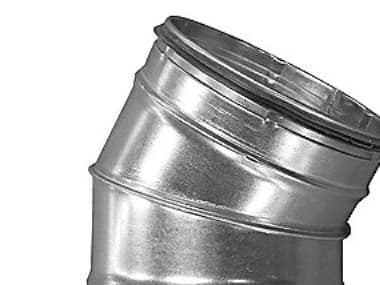 bøj. Ø250 30 gr. - BF-250-30 nippel/nippel falset galvaniseret