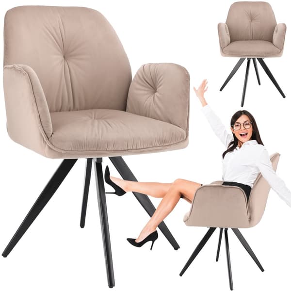 PERLA beige kääntyvä tuoli