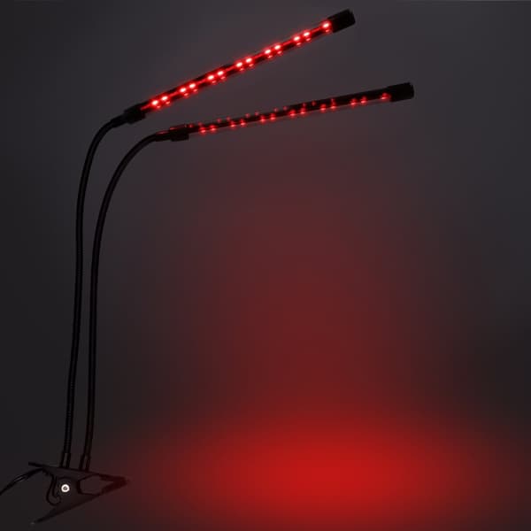 LED plantevækstlampe 40 dioder TIMER 15 W hjemmeplantedyrkning med netadapter