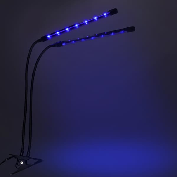LED plantevækstlampe 40 dioder TIMER 15 W hjemmeplantedyrkning med netadapter