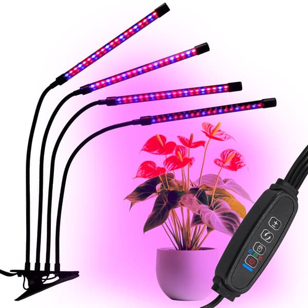 LED-kasvinviljelylamppu 80 diodia AJASTIN 25 W kotikasvinviljely verkkoadapterilla