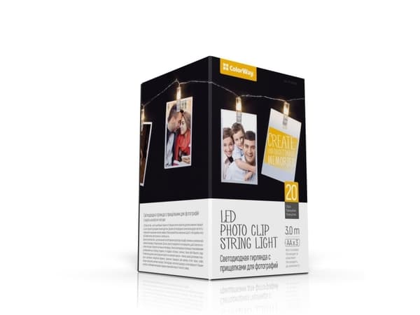 Colorway CW-LCP-20L30B, 20 lamp(or), LED, Varmvitt, 10000 h, Inomhus / utomhus, Transparent