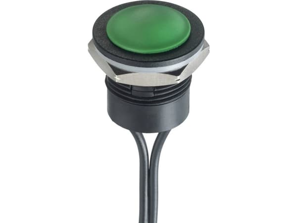 APEM IAR3F1300 IA-sarja Painike 24 V/DC 2 A 1 x On/(Off) Painike (Ø x K) 16 mm x 20 mm IP67 1 kpl 1 kpl